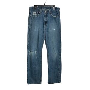 Cinch Mens Jeans‎ 34x36 Blue Denim Straight Leg Distressed Casual Workwear